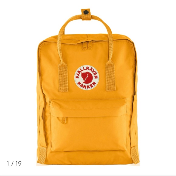 FJALLRAVEN KANKEN Warm Yellow Iconic Backpack - Picture 1 of 4